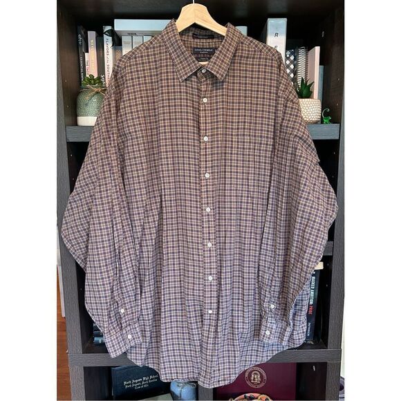 🐿️ Daniel Cremiux Classics Classic Fit Fine Italian Fabric Button Front Top 3XT - Picture 1 of 5